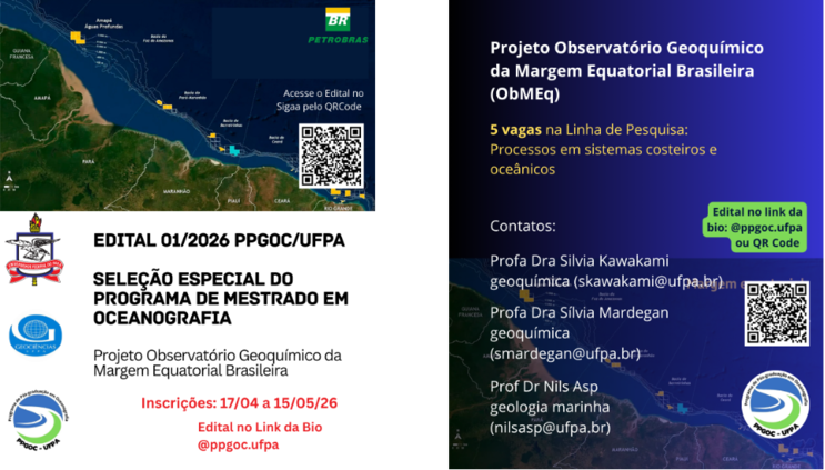 Edital de seleção especial ao mestrado do PPGOC - EDITAL 01/2026